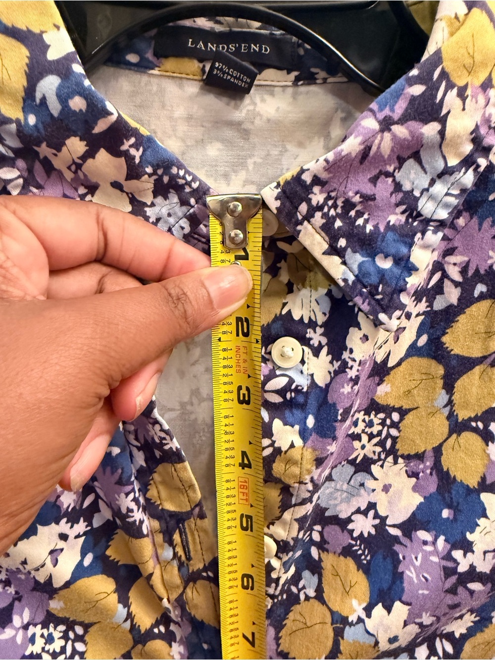 Land’s End blue floral shirt dress size 8 - Picture 8 of 10